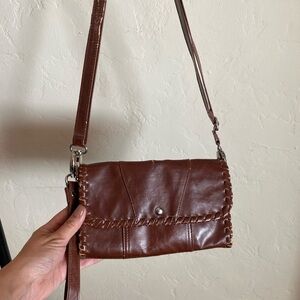 Brown Leather Crossbody Bag